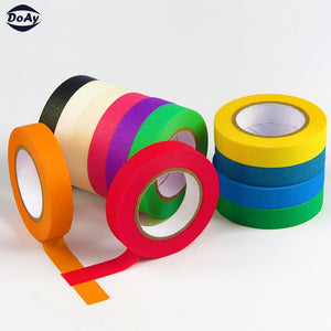 Colored Masking Tape 1/2" x 15 Yard - Multi Color - Multi Surface Use - 12 Bright Colors