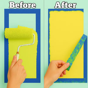 4 Pack Blue Painters Tape - Masking Tape 0.25", 0.50", 0.75", 1" Wide - Multi-Surface, Smart Adhesion, Multi-Size Pack - 360FT Total - Paint Tape for DIY, Labeling, Art, Car (#3910)