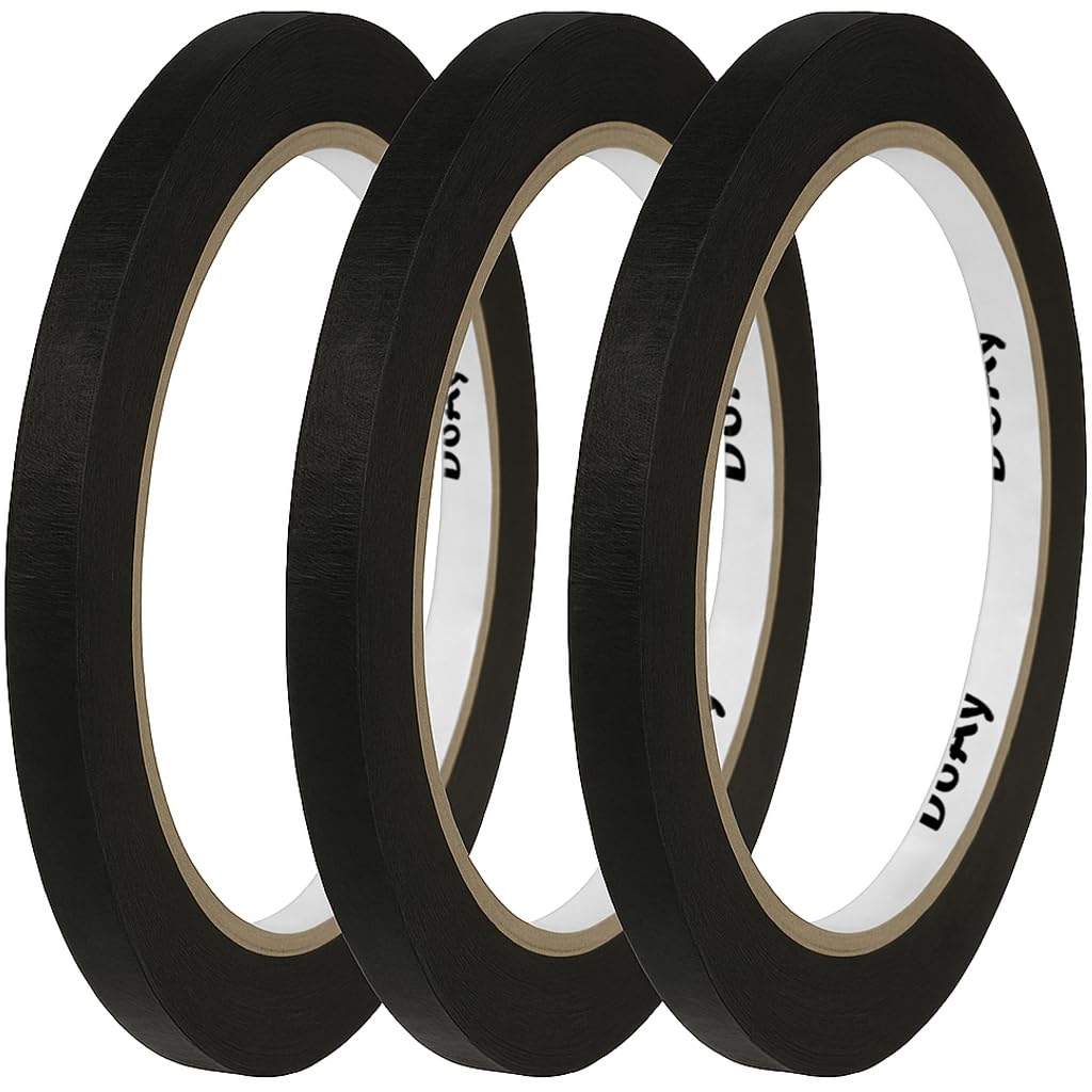 3 Pack Green Painters Tape - Masking Tape 0.25 Inch Wide - Multi-Surface, Smart Adhesion, Indoor & Outdoor - 270FT Total - Paint Tape for DIY, Labeling, Art, Car, General Purpose (#3910)