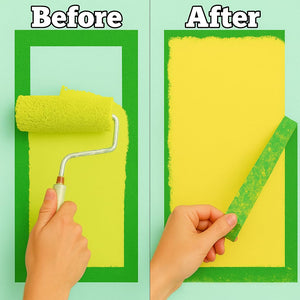 3 Pack Green Painters Tape - Masking Tape 0.25 Inch Wide - Multi-Surface, Smart Adhesion, Indoor & Outdoor - 270FT Total - Paint Tape for DIY, Labeling, Art, Car, General Purpose (#3910)