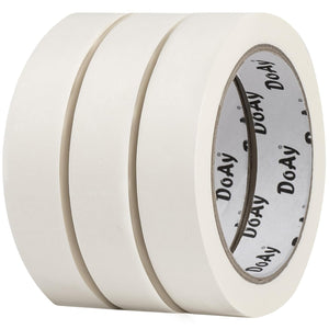 3 Pack White Masking Tape - Painters Tape 1 Inch Wide - Multi-Surface, Water Resistant, Indoor & Outdoor Use - 270FT Total - Artist Tape for Paint, Wall, Watercolor, Car, DIY (#4010)