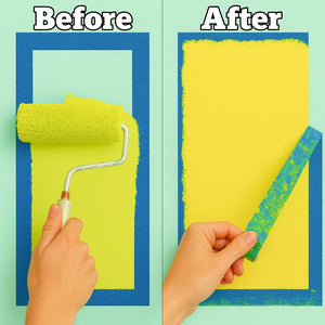 3 Pack Blue Painters Tape - Masking Tape 0.50 Inch Wide - Multi-Surface, Smart Adhesion, Indoor & Outdoor - 270FT Total - Paint Tape for DIY, Labeling, Art, Car, General Purpose (#3910)