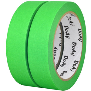 2 Pack Green Painters Tape - Masking Tape 1 Inch Wide - Multi-Surface, Smart Adhesion, Indoor & Outdoor - 180FT Total - Paint Tape for DIY, Labeling, Art, Car, General Purpose (#3910)