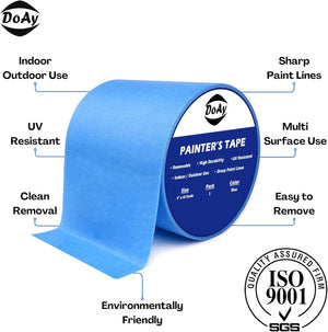 Blue Painters Tape 5 Inches x 45 Yards - 3D Printing Tape - Multi Surface Use - Single Roll
