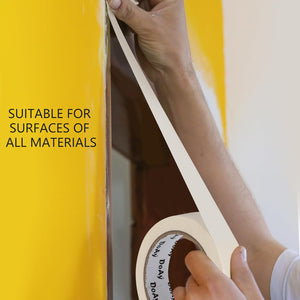 3 Pack White Masking Tape - Painters Tape 1 Inch Wide - Multi-Surface, Water Resistant, Indoor & Outdoor Use - 270FT Total - Artist Tape for Paint, Wall, Watercolor, Car, DIY (#4010)