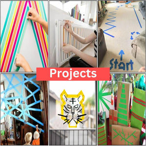 Colored Masking Tape 1/2" x 15 Yard - Multi Color - Multi Surface Use - 12 Bright Colors