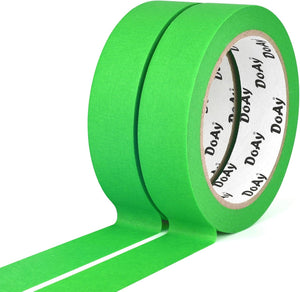 2 Pack Green Painters Tape - Masking Tape 1 Inch Wide - Multi-Surface, Smart Adhesion, Indoor & Outdoor - 180FT Total - Paint Tape for DIY, Labeling, Art, Car, General Purpose (#3910)