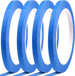 Blue Painters Tape 1/4 Inches x 30 Yards - Multi Surface Use - 120 Yards Total - 4 Rolls