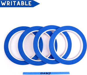 Blue Painters Tape 1/4 Inches x 30 Yards - Multi Surface Use - 120 Yards Total - 4 Rolls