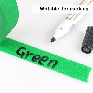 2 Pack Green Painters Tape - Masking Tape 1 Inch Wide - Multi-Surface, Smart Adhesion, Indoor & Outdoor - 180FT Total - Paint Tape for DIY, Labeling, Art, Car, General Purpose (#3910)