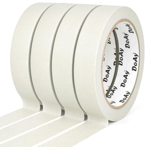 4 Pack White Masking Tape - Painters Tape 0.70 Inch Wide - Multi-Surface, Water Resistant, Indoor & Outdoor Use - 360FT Total - Artist Tape for Paint, Wall, Watercolor, DIY (#4010)