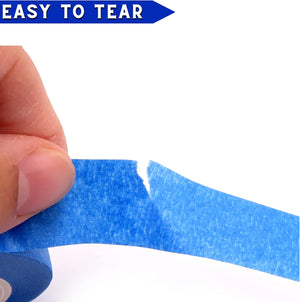 Blue Painters Tape 1/4 Inches x 30 Yards - Multi Surface Use - 120 Yards Total - 4 Rolls