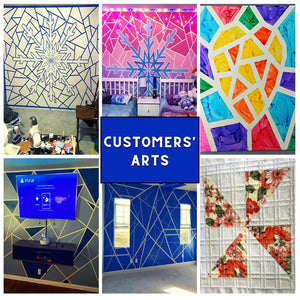 4 Pack Blue Painters Tape - Masking Tape 0.25", 0.50", 0.75", 1" Wide - Multi-Surface, Smart Adhesion, Multi-Size Pack - 360FT Total - Paint Tape for DIY, Labeling, Art, Car (#3910)