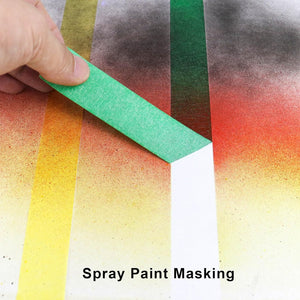2 Pack Green Painters Tape - Masking Tape 1 Inch Wide - Multi-Surface, Smart Adhesion, Indoor & Outdoor - 180FT Total - Paint Tape for DIY, Labeling, Art, Car, General Purpose (#3910)