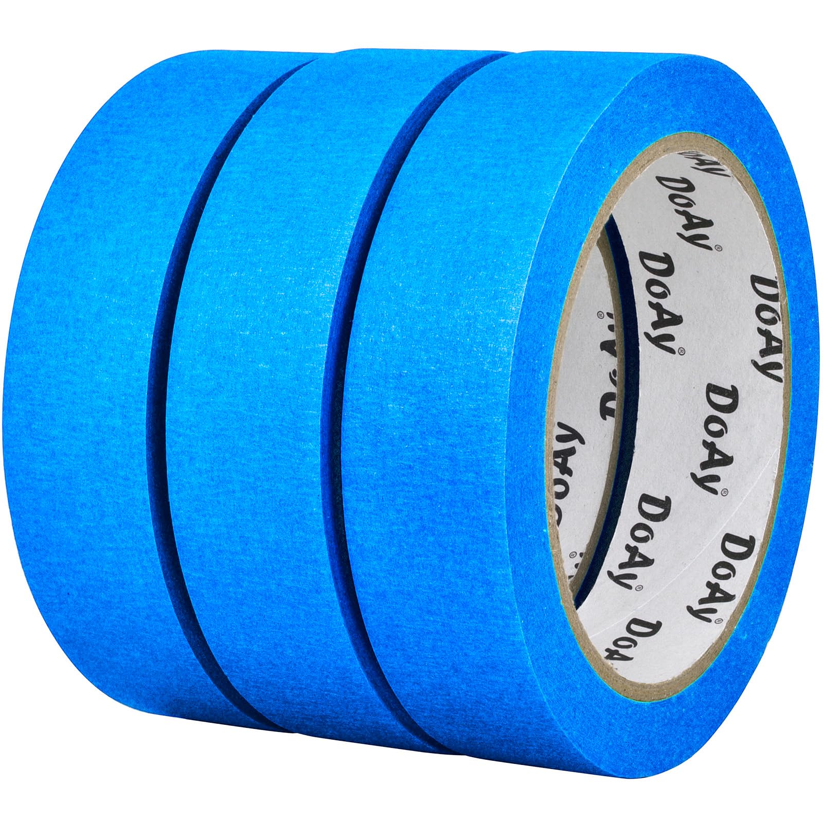 3 Pack Blue Painters Tape - Masking Tape 1 Inch Wide - Multi-Surface, Smart Adhesion, Indoor & Outdoor - 270FT Total - Paint Tape for DIY, Labeling, Art, Car, General Purpose (#3910)