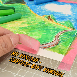 Colored Masking Tape 1/2" x 15 Yard - Multi Color - Multi Surface Use - 12 Bright Colors