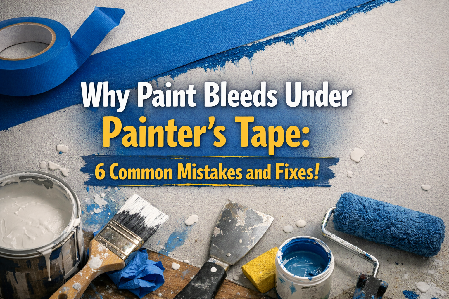 Why Paint Bleeds Under Painter’s Tape: 6 Common Mistakes and Fixes