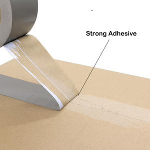 Silver Duct Tape - Heavy Duty Waterproof Tape 1.88 Inch Wide - Strong Adhesive, Extra Thickness, Tear by Hand - Great for Indoor & Outdoor Use, Moving Boxes, Repairs - 45 Ft