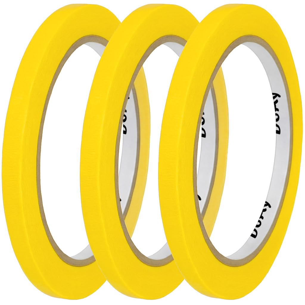 3 Pack Green Painters Tape - Masking Tape 0.25 Inch Wide - Multi-Surface, Smart Adhesion, Indoor & Outdoor - 270FT Total - Paint Tape for DIY, Labeling, Art, Car, General Purpose (#3910)