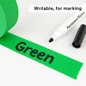 3 Pack Green Painters Tape - Masking Tape 0.25 Inch Wide - Multi-Surface, Smart Adhesion, Indoor & Outdoor - 270FT Total - Paint Tape for DIY, Labeling, Art, Car, General Purpose (#3910)