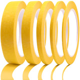 5 Rolls Pinstripe Tape - Masking Tape 1/16", 1/8", 1/4", 1/2", 3/4" - Thin Painters Masking Automotive Tape for DIY, Car, Auto, Paint, Art, Tumblers (Green)