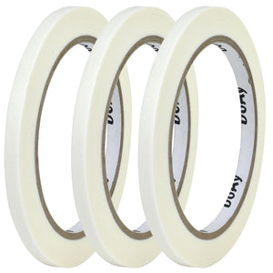 3 Pack White Masking Tape - Painters Tape 0.25 Inch Wide - Multi-Surface, Water Resistant, Indoor & Outdoor Use - 270FT Total - Artist Tape for Paint, Wall, Car, DIY (#4010)
