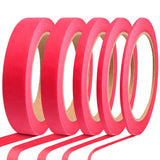5 Rolls Pinstripe Tape - Masking Tape 1/16", 1/8", 1/4", 1/2", 3/4" - Thin Painters Masking Automotive Tape for DIY, Car, Auto, Paint, Art, Tumblers (Green)