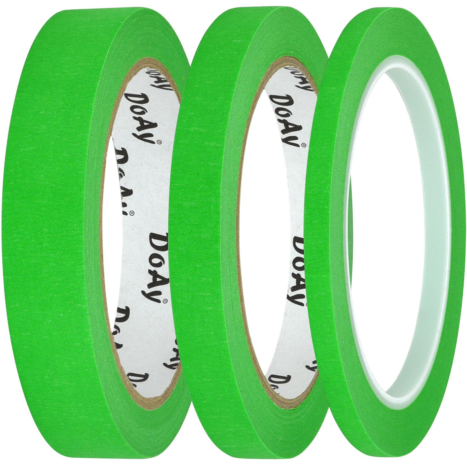 DOAY Painters Tape | 3 Pack | 0.75", 0.5", 0.25" x 90FT | #3910