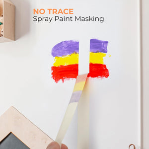 3 Pack White Masking Tape - Painters Tape 1 Inch Wide - Multi-Surface, Water Resistant, Indoor & Outdoor Use - 270FT Total - Artist Tape for Paint, Wall, Watercolor, Car, DIY (#4010)