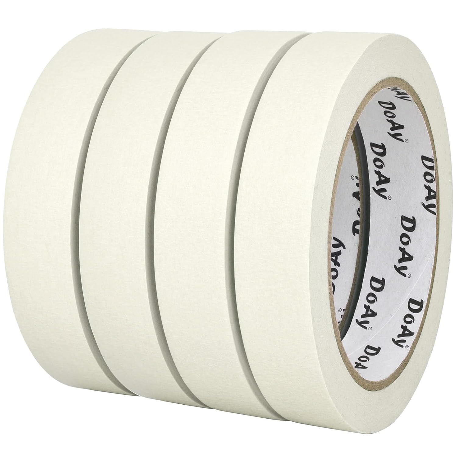 4 Pack White Masking Tape - Painters Tape 0.70 Inch Wide - Multi-Surface, Water Resistant, Indoor & Outdoor Use - 360FT Total - Artist Tape for Paint, Wall, Watercolor, DIY (#4010)