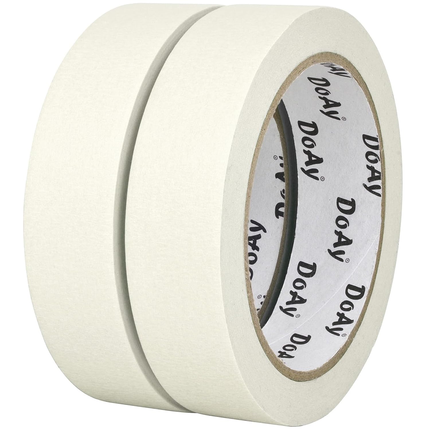 2 Pack White Masking Tape - Painters Tape 1 Inch Wide - Multi-Surface, Water Resistant, Indoor & Outdoor Use - 180FT Total - Artist Tape for Paint, Wall, Watercolor, Car, DIY (#4010)